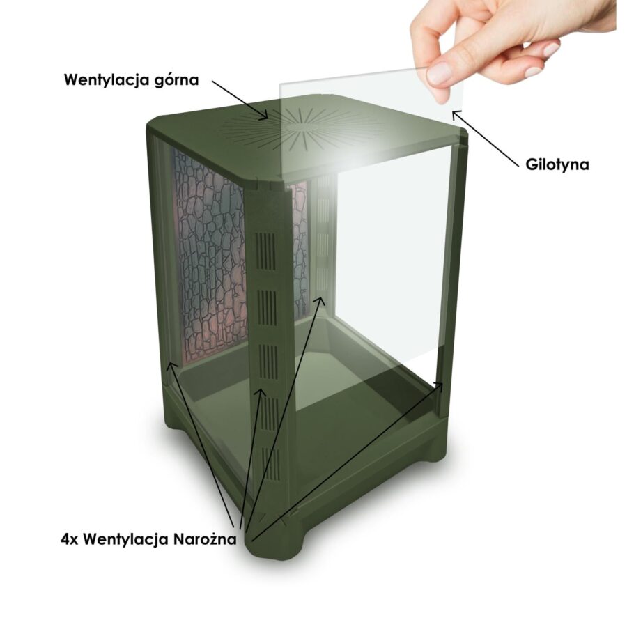 Terrarium Terradise 15x15x25cm - Zielone. Zalety produktu